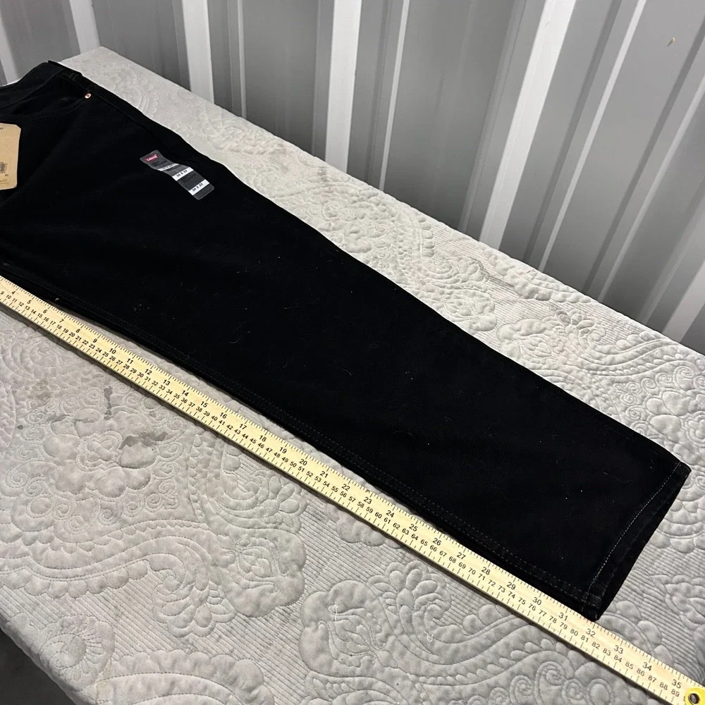 Levis 550 Relaxed Fit Tapered Leg Jeans Mens 36x32 Black Denim